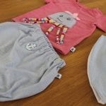 Set- Raglanshirt + Bloomers + Sonnenhut - Gr. 98 – Bild 2
